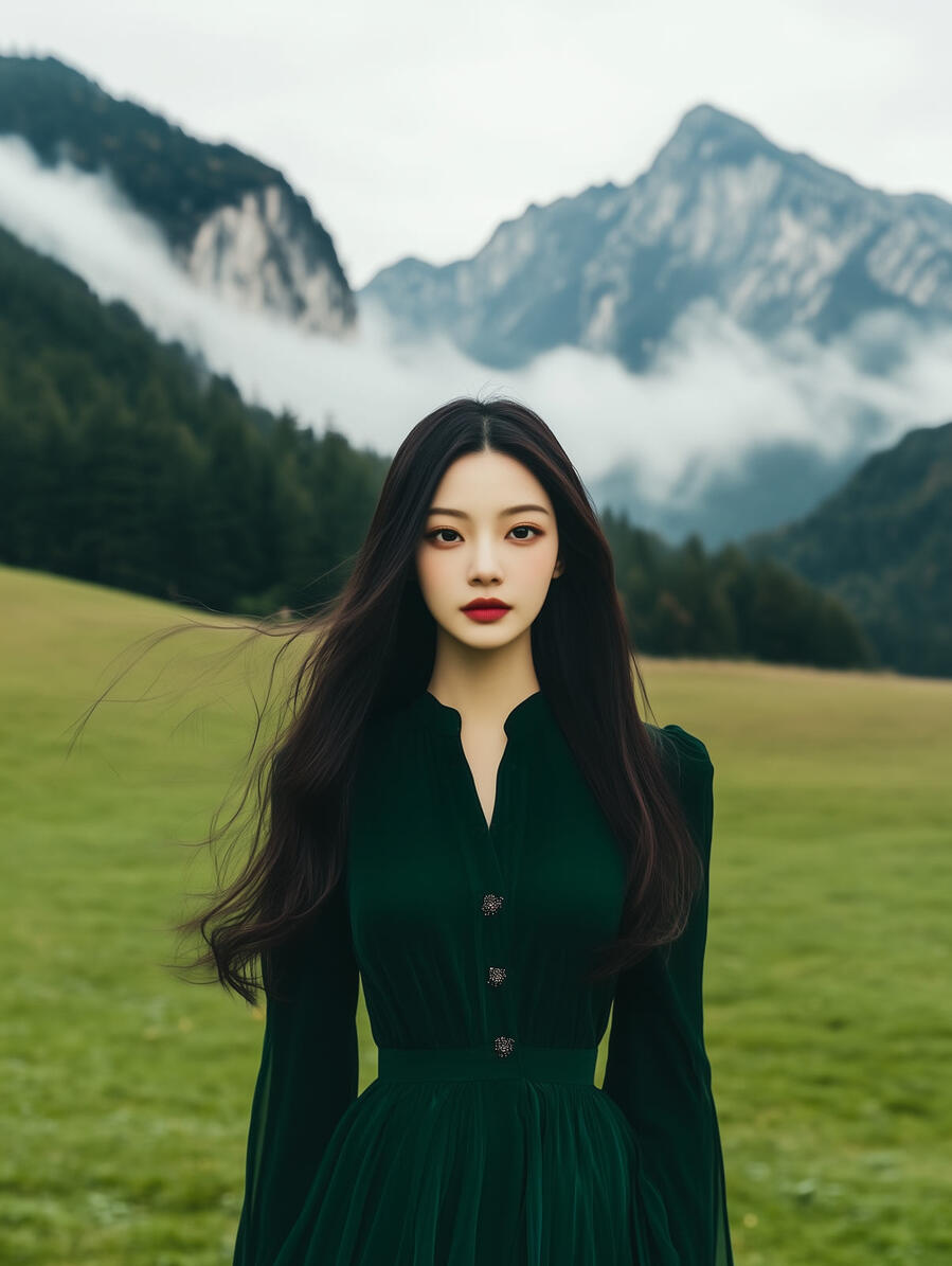 THE HAZE | 霧系列 05|離塵之境 群山與雲霧之間, 世界的聲音變得很遠。 THE HAZE | 霧系列 05|離塵之境 群山與雲霧之間, 世界的聲音變得很遠。 她只是靜靜地站在風裡, 像是從喧囂之外走來。 在這片空曠之中, 時間變慢,思緒也變得清晰。 彷彿所有塵世的重量, 都被山風輕輕帶走。 An Online AI Visual Studio AI線上影像攝影棚|無需出門|專屬藝術照製作 只需一張照片, 即可完成專屬形象影像設計。