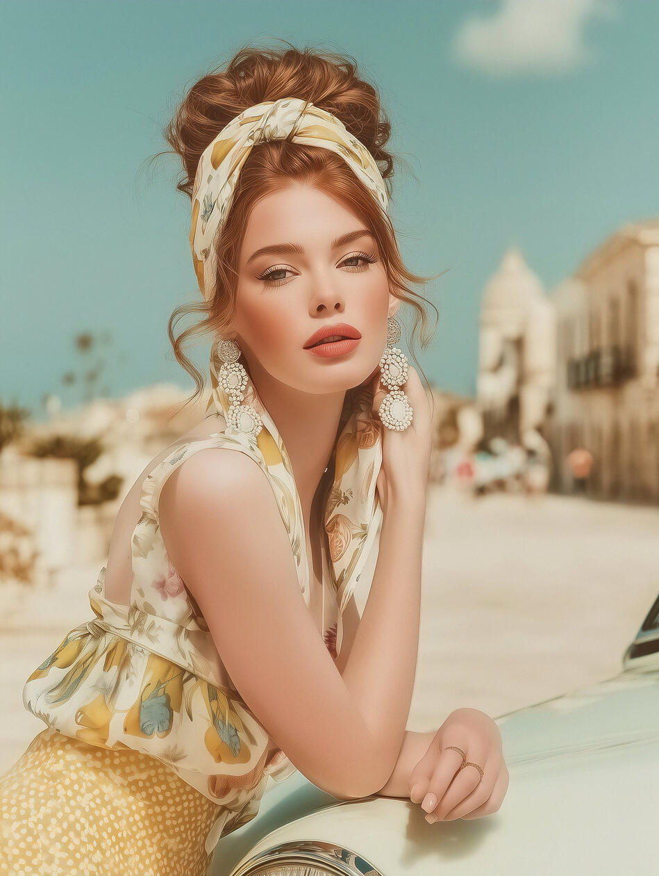 High-end luxury lifestyle fashion portrait in an upscale setting