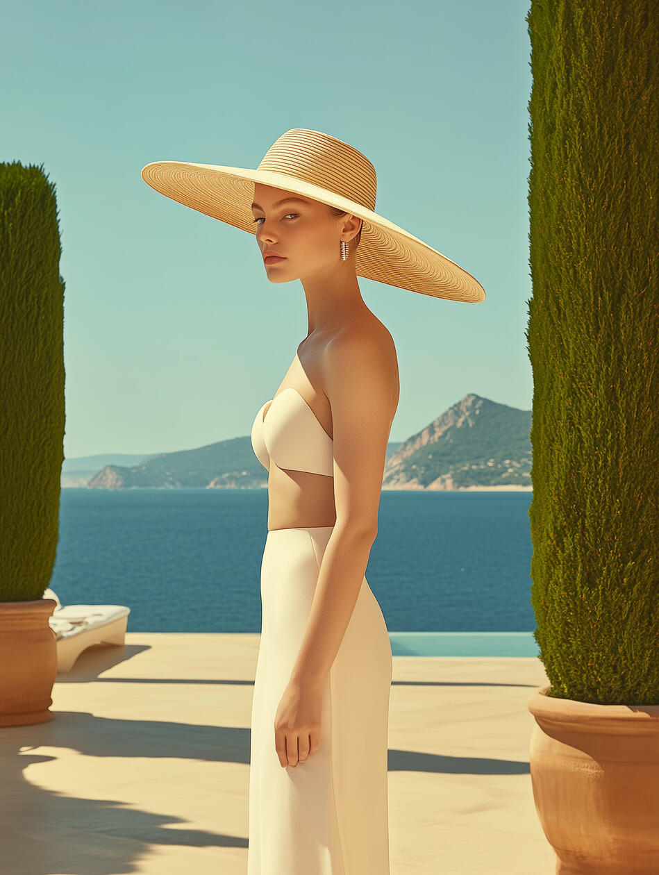 THE HAZE ｜霧系列 凝光之境 Lumen Stillness 01 光在這裡停下。 時間不再推進，只留下輪廓與呼吸。 在海與天空之間， 她像一座靜止的雕塑。 — Where light pauses, time forgets to move. Between sea and sky, she stands like a sculpture carved from stillness. Digital Portrait Studio 線上影像攝影棚｜專屬藝術影像訂製